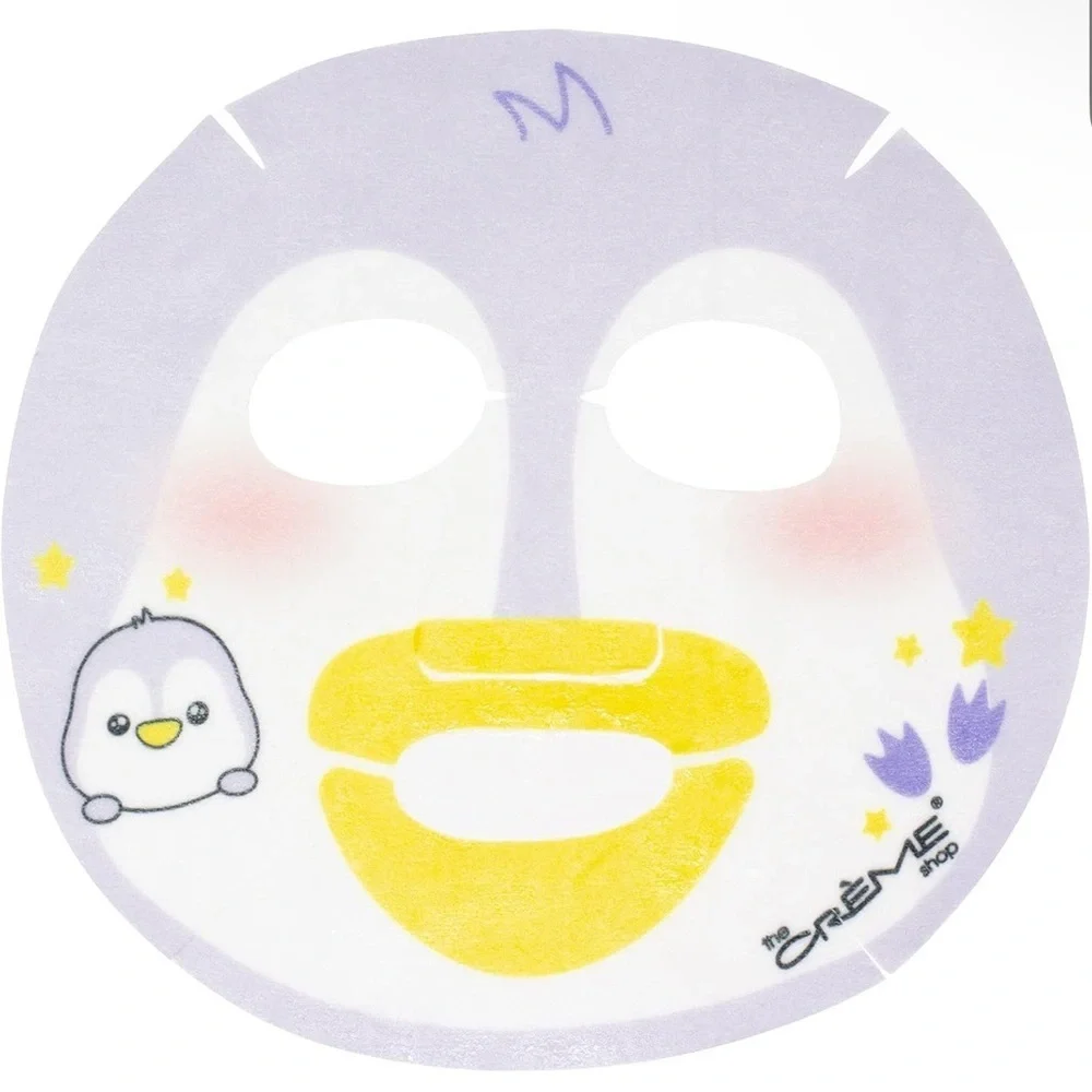 The Crème‎ Shop – “Drink Up, Skin!” Animated Penguin Face Mask (Set of 3) – NIB